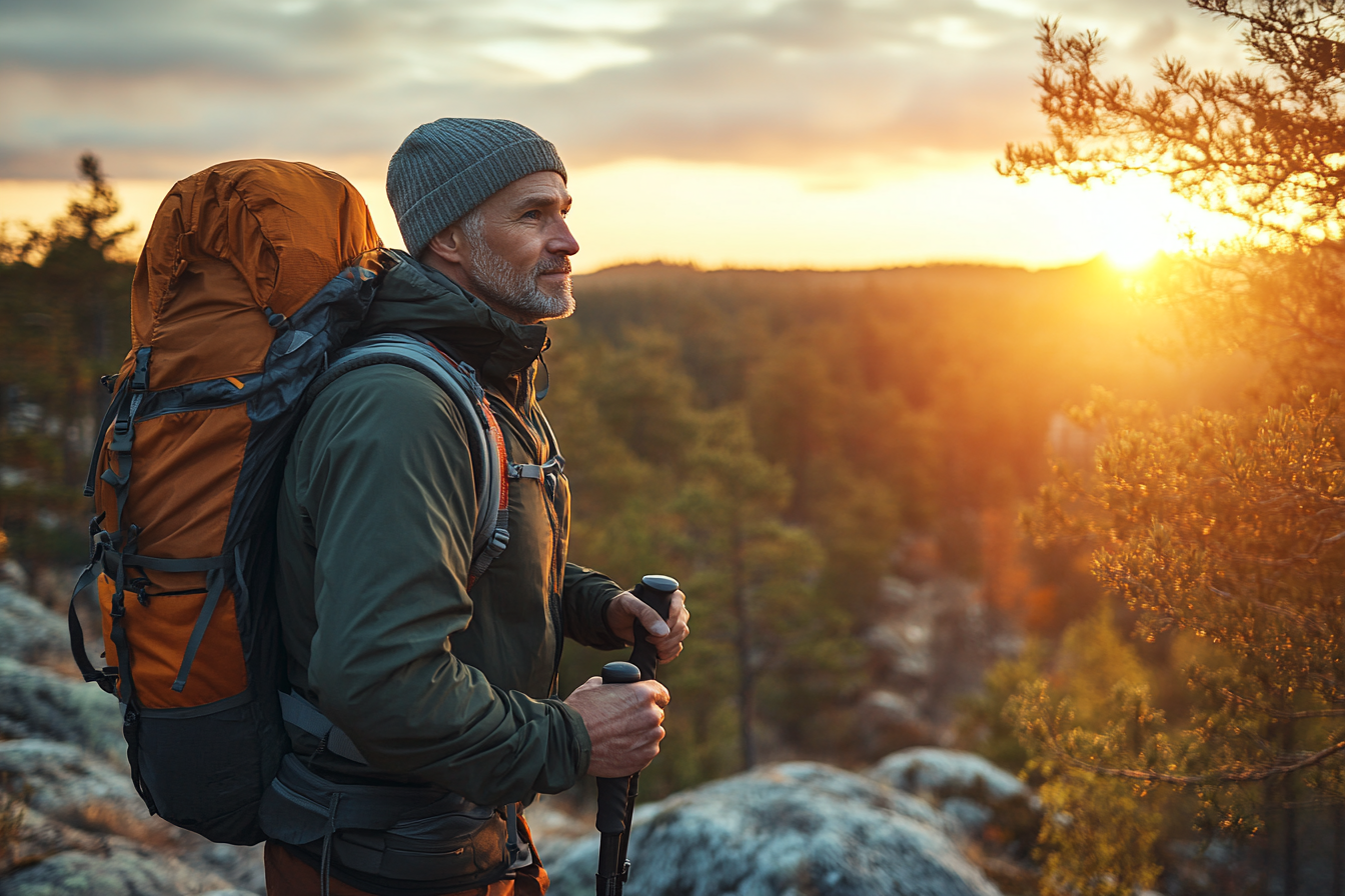 Чоловік займається творчим хобі - малювання, музика або ручна робота